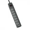 Minuteman - MMS370T - MMS Series 7-outlet Surge Protector with Child Safety Covers, Phone Protection
