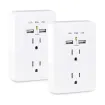 Cyber Power - MP18HO007 - 2-outlet, Wall-Tap with 2 USB Charging ports 2.1A (Shared), White