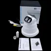 Luminys - N5P-8DA2 - N5-D Mainstream Series 2 x 4MP LumiDeterrent IP Turret 2.8mm, 180º Stitched Image, IR, White-light LED, and Dual-mode, Flashing Lights