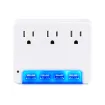 Cyber Power - P3WUN - 3 AC Outlet Wall Tap 125V with 4 USB 3.4A Charging with Night Light 