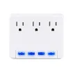 Cyber Power - P3WU - 3 AC Outlet Wall Tap 125V with 4 Lighted 4.2A USB Charging Ports 