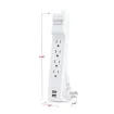 Cyber Power - P406U - Surge 4 Outlets 6 FT Cord 2 USB A