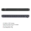 Cyber Power - PDU15B12R - 15A (Derated to 12A), 120 V, 50Hz/60Hz, NEMA 5-15P plug, 12 NEMA 5-15R, 1U Rackmount, 15 ft Cord