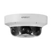 Hanwha - PNM-9084QZ1 - Wisenet P series network vandal outdoor Multi-sensor Multi-Directional dome camera, (2MP X 4 sensors) 8MP @ 60fps, motorized vari-focal lens 2x (3.0~6.0mm) (107°~56.3°), PTRZ (Pan/Tilt/Rotate/Zoom) remote adjustment, triple cod