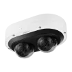 Hanwha - PNM-C12083RVD - Network vandal outdoor 2CH AI IR dome camera, (6MP X 2 sensors) 12MP @ 15fps, 3.4~6.8mm(2x) (95.08°~47.64°) motorized varifocal lens, Triple codec (H.265/H.264/MJPEG), IR viewable length 25m (82ft), USB port for easy installa