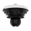 Hanwha - PNM-C34404RQPZ - Wisenet P series network vandal outdoor Multi-Directional camera with PTZ, [AI ON] 4CH x 8MP @ 15FPS / [AI OFF] 4CH x 8MP @ 20FPS + PTZ 40x 2MP @ 60FPS, 4CH Remote PTRZ Lens 3.3~5.7mm (FoV H: 109°~56°, V: 55°~31°), triple co