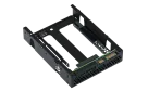 QNAP - QDA-A2AR - Dual 2.5" SATA to 3.5" SATA drive converter/adapter, up to 9.5mm 2.5" drive height support, hardware RAID 0/1, JBOD, Individual disk modes