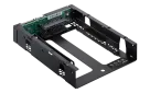 QNAP - QDA-A2AR - Dual 2.5" SATA to 3.5" SATA drive converter/adapter, up to 9.5mm 2.5" drive height support, hardware RAID 0/1, JBOD, Individual disk modes