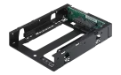QNAP - QDA-A2AR - Dual 2.5" SATA to 3.5" SATA drive converter/adapter, up to 9.5mm 2.5" drive height support, hardware RAID 0/1, JBOD, Individual disk modes
