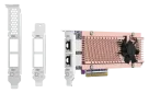 QNAP - QM2-2P410G2T - QM2 Series, 2 x PCIe 2280 M.2 SSD Slots, PCIe Gen4 x 8, 2 x AQC113C 10GbE NBASE-T port 