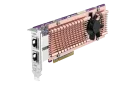 QNAP - QM2-2P410G2T - QM2 Series, 2 x PCIe 2280 M.2 SSD Slots, PCIe Gen4 x 8, 2 x AQC113C 10GbE NBASE-T port 