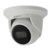 Hanwha - QNE-8011R - Wisenet Q mini network outdoor flateye camera, 5MP @ 30fps, 2.8mm fixed focal lens (104°), triple codec H.265/H.264/MJPEG with Wisestream II, 120dB WDR, IR LEDs range 65', defocus detection, hallway View, built-in SD card slot (1