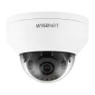 Hanwha - QNV-7012R - Wisenet Q network outdoor vandal dome camera, 4MP @30fps, 2.8mm fixed focal lens (107°), triple codec H.265/H.264/MJPEG with Wisestream II, 120dB WDR, IR LEDs range 65', motion detection, tampering, defocus detection, hallway Vie