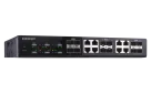 QNAP - QSW-M1208-8C-US - QNAP QSW-M1208-8C, Management Switch, 12 port of 10GbE Port Speed, 4 port SFP+, 8 port  SFP+/ NBASE-T Combo, Support for 5-speed auto Negotiation (10G/5G/2.5G/1G/100M)