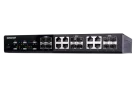 QNAP - QSW-M1208-8C-US - QNAP QSW-M1208-8C, Management Switch, 12 port of 10GbE Port Speed, 4 port SFP+, 8 port  SFP+/ NBASE-T Combo, Support for 5-speed auto Negotiation (10G/5G/2.5G/1G/100M)