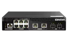 QNAP - QSW-M2106PR-2S2T-US - QNAP Half-Rackmount Switch QSW-M2106PR-2S2T-US, Management Switch, 6 port 2.5Gbps with PoE 802.3bt(90W)