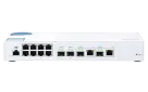 QNAP - QSW-M408-2C-US - QNAP QSW-M408-4C 12-port layer 2 managed switch. Eight 1GbE ports, two 10G SFP+ ports and Two 10G SFP+/ NBASE-T Combo Ports. Easy Management with Web Browser