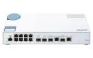QNAP - QSW-M408-2C-US - QNAP QSW-M408-4C 12-port layer 2 managed switch. Eight 1GbE ports, two 10G SFP+ ports and Two 10G SFP+/ NBASE-T Combo Ports. Easy Management with Web Browser