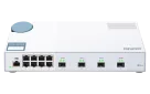 QNAP - QSW-M408S-US - QNAP QSW-M408S 12-port layer 2 Managed Switch. Eight 1GbE ports and four 10G SFP+ Ports. Easy Management with Web Browser