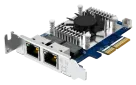 QNAP - QXG-10G2TB - Dual-port 10GbE (BASE-T) Network Adaptor, low-profile form factor
