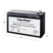 CYBERPOWER - RB1280A - Replacement Battery Cartridge for CP825LCD, CP800AVR, CP825AVR-G, CP825AVRLCD-G, CP850AVRLCD, 1 battery, 12V/8AH, Sealed lead-acid, 18 month warranty