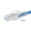 Simply 45 - S45-1050 - Standard Shielded (Internal ground) Cat5e STP RJ45 Modular Plugs, Blue Tint - 50pcs Clamshell