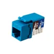 Simply 45 - S45-3590BL-25 - Cat5e UTP 90° Blue Keystone 110 Style, Dust Cover, IDC Cap