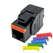 Simply 45 - S45-3600B-25 - Cat6/6A UTP 180° Black Keystone Jack, Toolless, Connector Dust Cover - 25/Pack