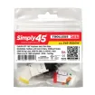 Simply 45 - S45-3600W-25 - Cat6/6A UTP 180° White Keystone Jack - 25/Pack