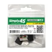 GoSimplyConnect - S45-3690B - Cat6 UTP 90° Black Keystone 110 Style, Dust Cover, IDC Cap, UL Listed, w/6-Color Snap-On ID Bars Included. 1ea/bag