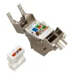 Simply 45 - S45-3750-25 - 10GBaseT STP 180° Shielded Keystone Jack (Toolless) for Cat7a/6a/7, w/6 1ea/Bag, 25/Pack
