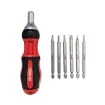 GoSimplyConnect - S45-501 - 7-in-1 multi bit ratcheting screwdriver, 9" full size - 1ea Blister Card