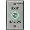 SECO-LARM - SD-6276-SS1Q - Piezoelectric pushbutton. Vandal-resistant, single-gang plate. "EXIT" and "SALIDA" printed on plate. Programmable illumination surrounding the button: red or green.