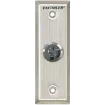 SECO-LARM - SD-71002-V0 - Shunt (maintained) N.C. turn-to-open keylock switch in a slimline stainless-steel plate. Key #1300.