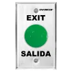 SECO-LARM - SD-7201GCPE1Q - 1½" Green Mushroom-cap Button. NO/NC Contact, Rated 5A@125VAC. Stainless-steel, single-gang plate. "EXIT" and "SALIDA" printed on plate. ETL Listed. Conforms to UL Std. 294