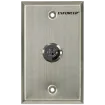 SECO-LARM - SD-72051-V0 - Spring-loaded (momentary) N.C. turn-to-open keylock switch, in single-gang stainless-steel plate. Key #1300.