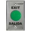 SECO-LARM - SD-7213-GSP - R-T-E Plate with Pneumatic Timer (2~60 seconds). 1½" Green mushroom-cap button. NO/NC contact, rated 5A@125VAC. Stainless-steel, single-gang plate. "EXIT" and "SALIDA" printed on plate. No power required. ETL Listed. Conform