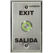SECO-LARM - SD-7275SGEX1Q - Vandal-resistant, 1" diameter, illuminated momentary pushbutton on single-gang plate. Field-selectable LED color: red, green, blue, magenta, yellow, cyan, or white (12 VDC). "EXIT" and "SALIDA" printed on plate. ETL Listed