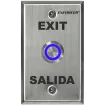 SECO-LARM - SD-7275SGEX1Q - Vandal-resistant, 1" diameter, illuminated momentary pushbutton on single-gang plate. Field-selectable LED color: red, green, blue, magenta, yellow, cyan, or white (12 VDC). "EXIT" and "SALIDA" printed on plate. ETL Listed