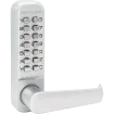 SECO-LARM - SD-962H-8LAQ - Mechanical Keypad Door Lock. Fully mechanical (no power required), non-handed operation, free exit from secured side, US26D finish.