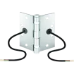 SECO-LARM - SD-H412 - 1) Electric Transfer Hinge. 5-knuckle, 4-wire transfer hinge with concealed wiring, 12~24 VAC/VDC, Heavy-duty, vandal-resistant steel, US26D (652)