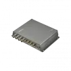 Hanwha - SPE-420 - Encoder, 4CH H.265/H.264/MJPEG, 5MP : 12fps/CH, 4MP : 15fps/CH, 1080p : 30fps/CH, 720p/WD1/4CIF/CIF: 30fps, AHD/CVI/TVI/CVBS compatible, RS-485/422 Interface, Pelco C when using CVBS or ACP up-coax protocol @ AHD, ONVIF protocol su