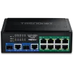 TRENDNET - TI-BG108 - 10-Port Industrial Gigabit 400W PoE++ DIN-Rail Switch