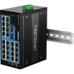 TRENDNET - TI-G262 - 26-Port Hardened Industrial Gigabit DIN-Rail Switch