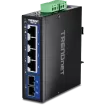 TRENDNET - TI-G51SC - 5-Port Hardened Industrial Gigabit DIN-Rail Switch with Multi-Mode SC Port