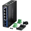 TRENDNET - TI-G51SC - 5-Port Hardened Industrial Gigabit DIN-Rail Switch with Multi-Mode SC Port