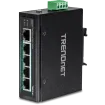 TRENDNET - TI-PE50 - 5-Port Industrial Fast Ethernet PoE+ DIN-Rail Switch