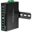 TRENDNET - TI-PE80 - 8-Port Industrial Fast Ethernet PoE+ DIN-Rail Switch