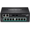 TRENDNET - TI-PG102 - 10-Port Hardened Industrial Gigabit PoE+ DIN-Rail Switch