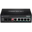 TRENDNET - TI-PG62 - 6-port hardened Industrial Gigabit PoE+ Switch (5 Gigabit / 1 shared SFP / 1 dedicated SFP)